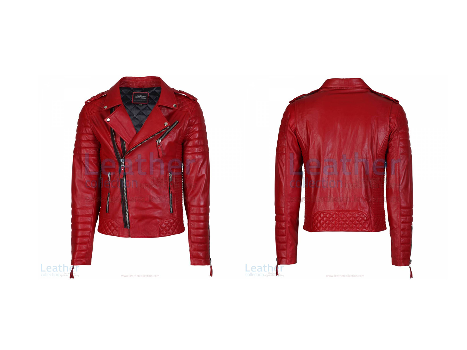 QUILTED LEATHER MOTORCYCLE JACKET