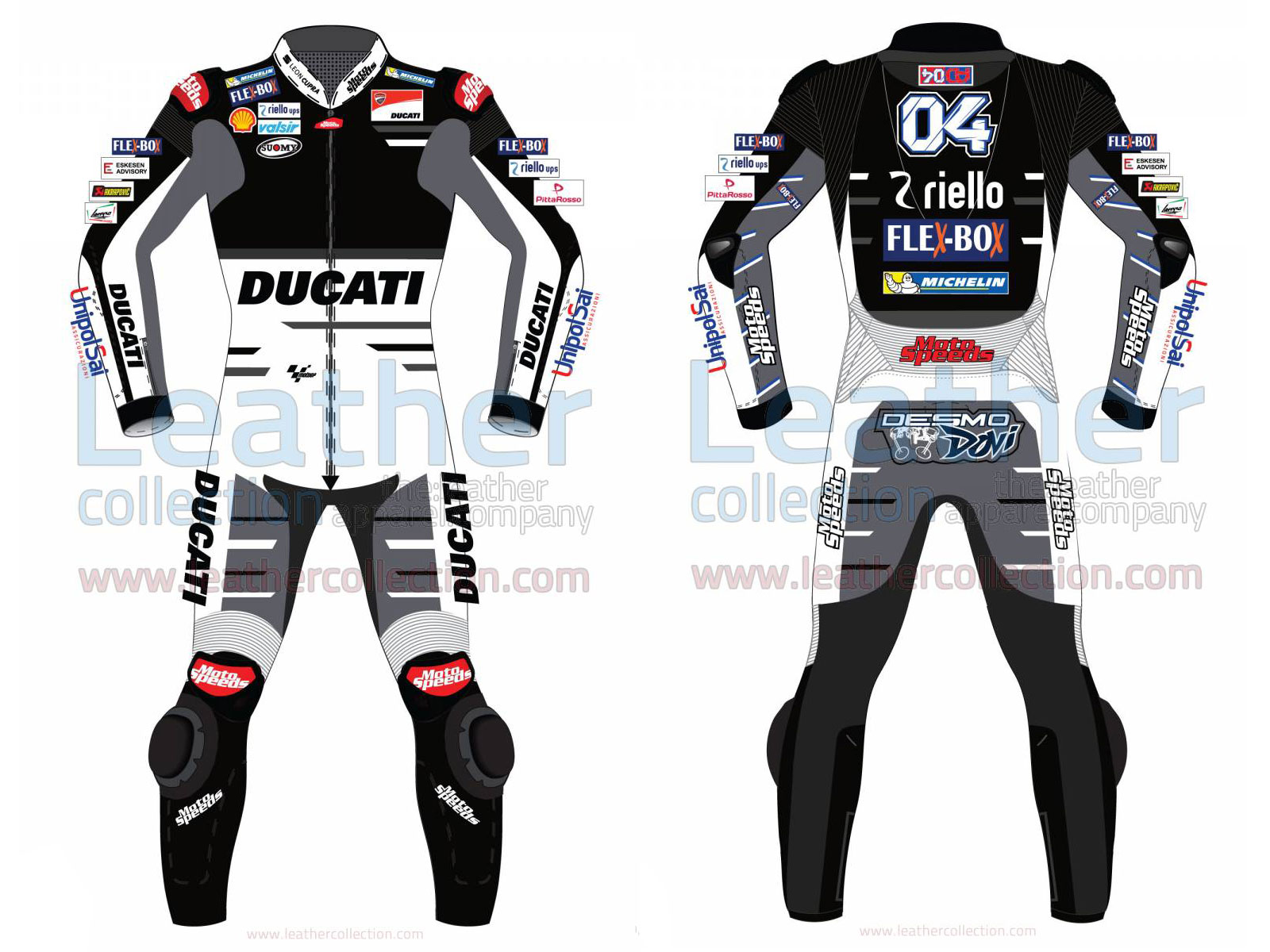 Andrea Dovizioso Ducati MotoGP 2018 Leather Suit Black