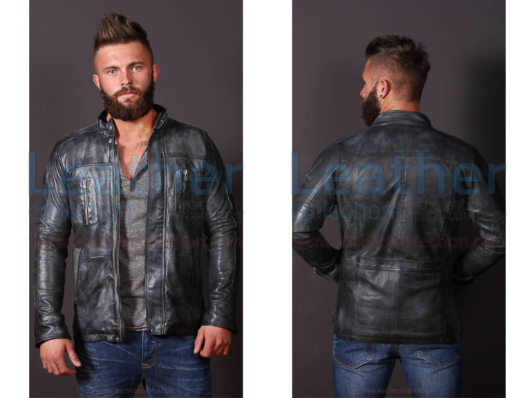 Men Casual Fashion Leather Frost Jacket