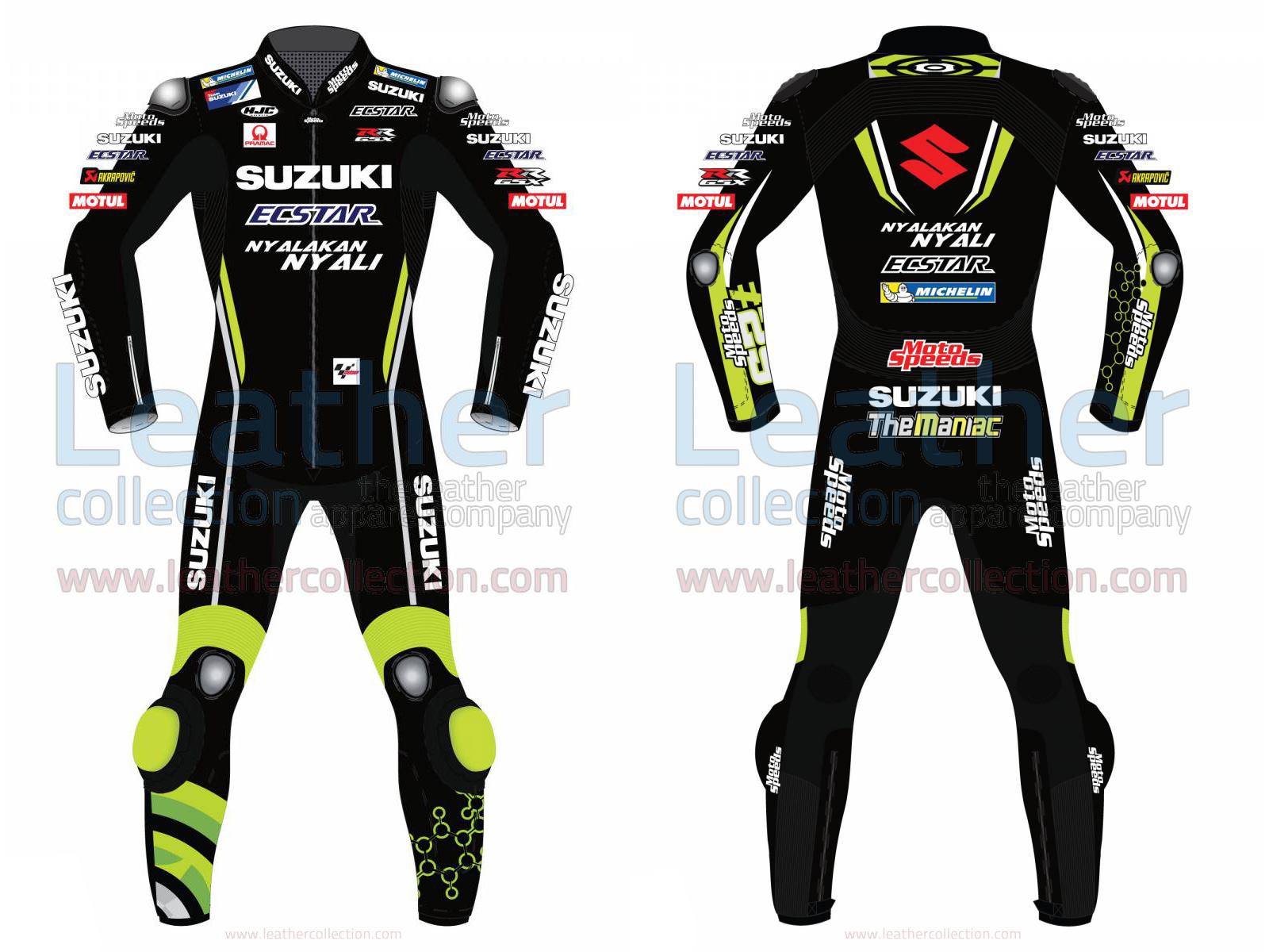 Andrea Iannone Suzuki MotoGP 2018 Leather Suit Black