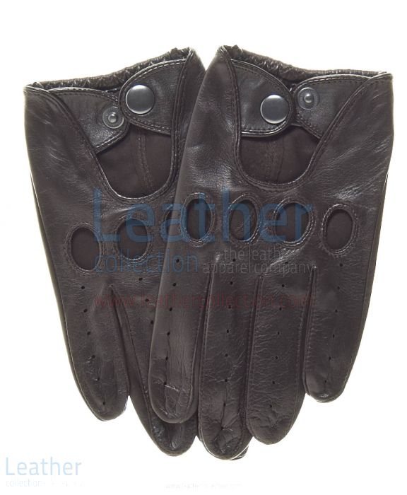Brown Leather Fashion Driving Gloves upper view