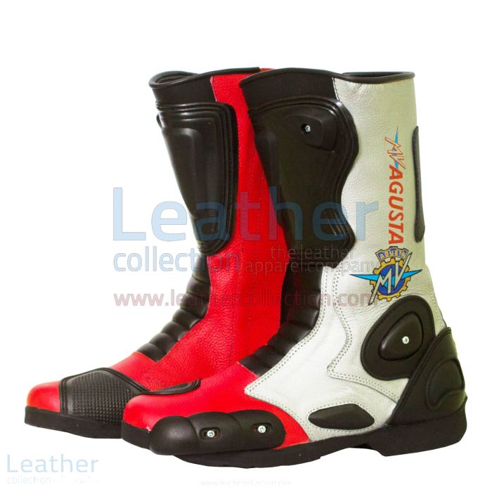 MV Agusta Leather Biker Boots side view