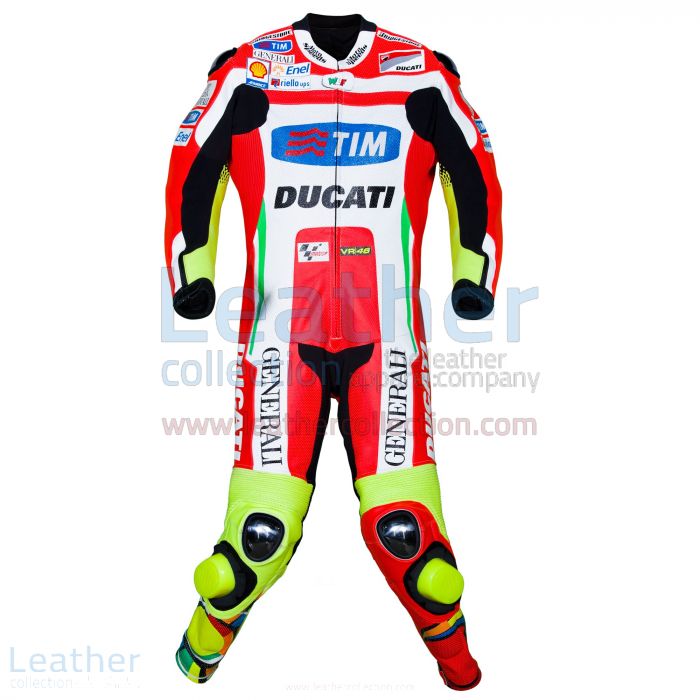 Valentino Rossi Ducati MotoGP 2012 Cuirs Vue de Face