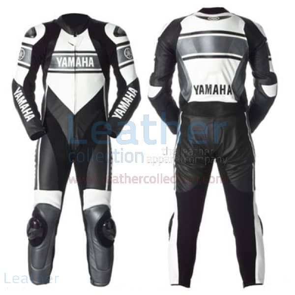 Yamaha Motorbike Racing Leather Suit front and back view