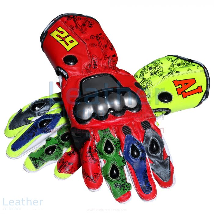 Buy Now Andrea Iannone 2013 Leather Motorbike Gloves for SEK2,200.00 i