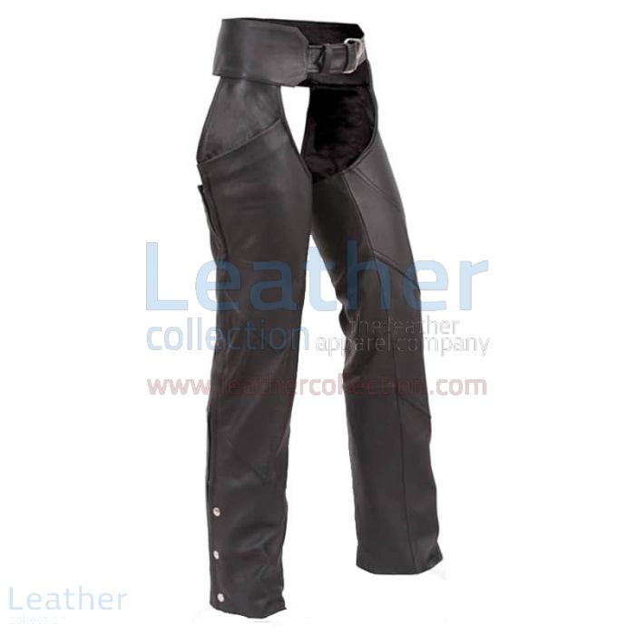 Pick Online Black Leather Chaps for $169.00