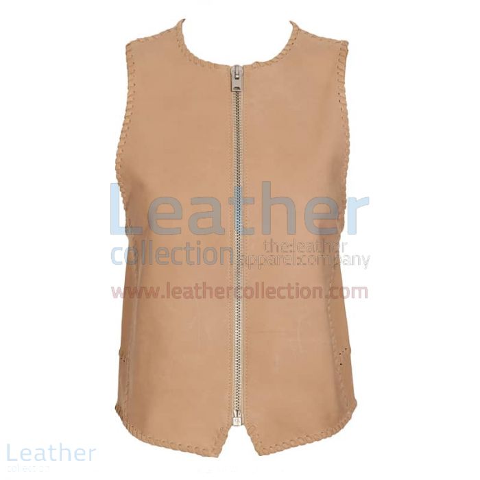 Grab Online Braided Fashion Leather Vest for $149.00
