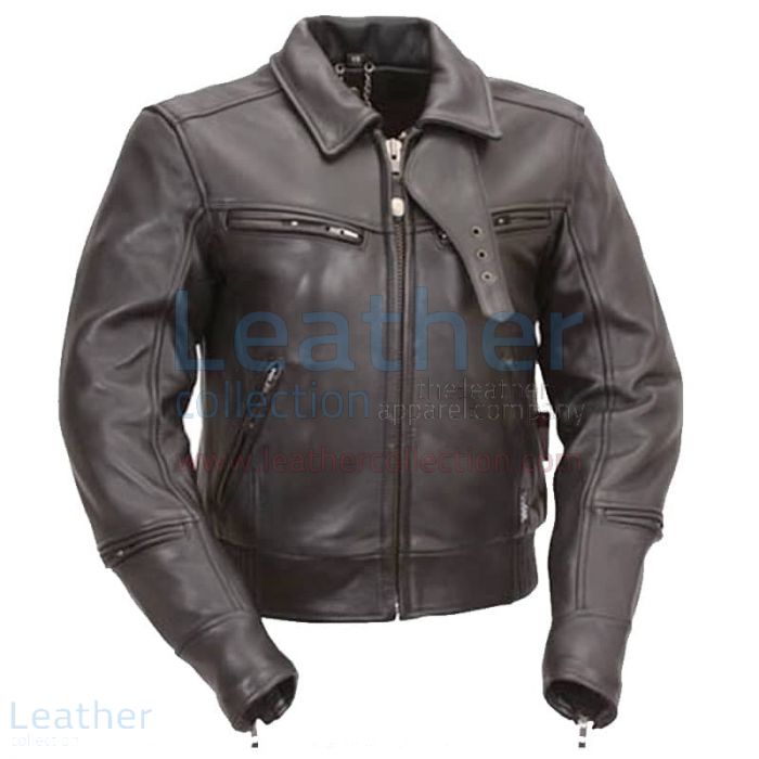 Shop Now Bronson Hybrid Premium Naked Leather Biker Jacket for $222.00