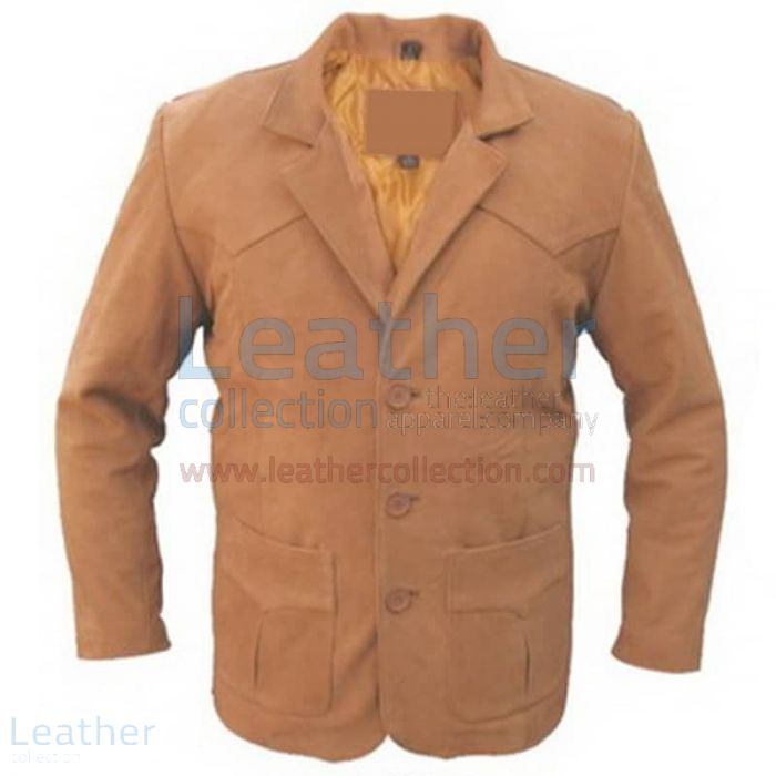 Offering Brown Men Leather Blazer for ¥25,200.00 in Japan