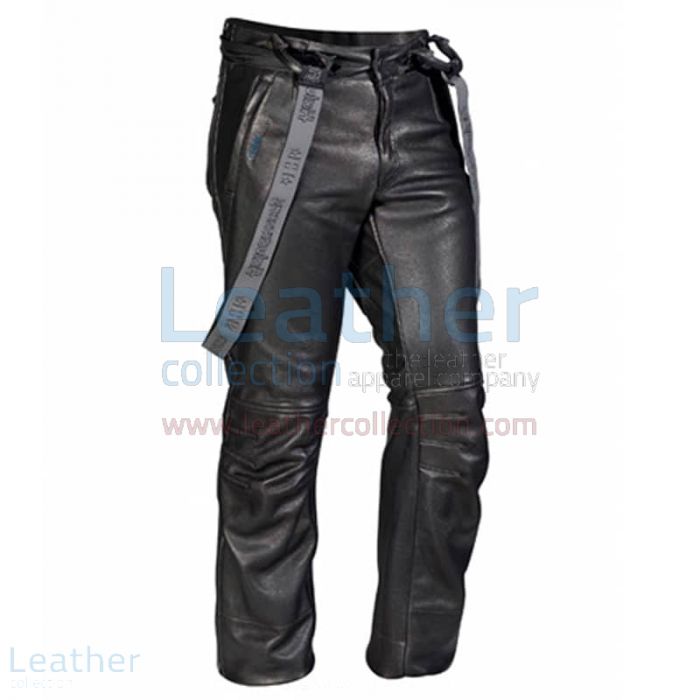 Get Casual Black Leather Pants for $136.00
