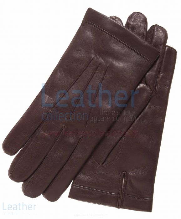 Purchase Now Classic Brown Cashmere Lined Fashion Gloves for $50.00