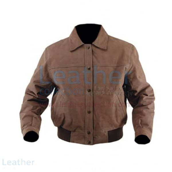 Get Now Classic Nubuck Leather Bomber Jacket for SEK1,936.00 in Sweden