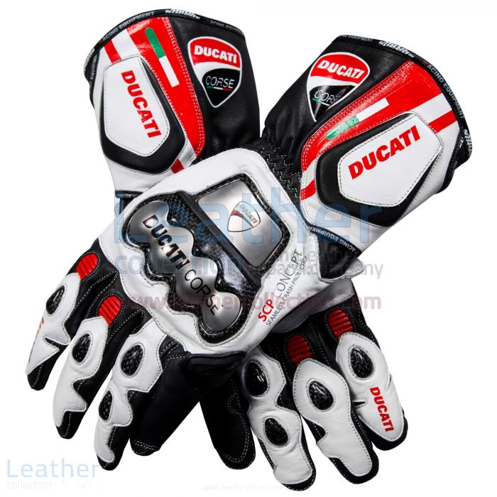 jetzt bestellen Ducati Corse Leder Motorrad Handschuhe | Rabatt Preis!