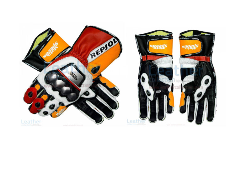 REPSOL LEATHER MOTORCYCLE GLOVES
