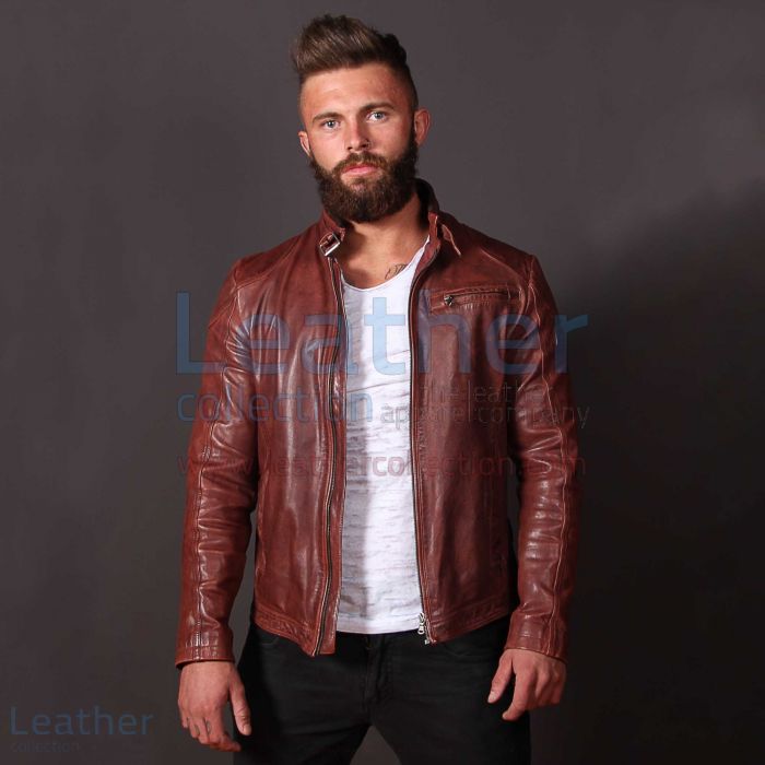 Grab Jazz Leather Jacket for Men for $640.00