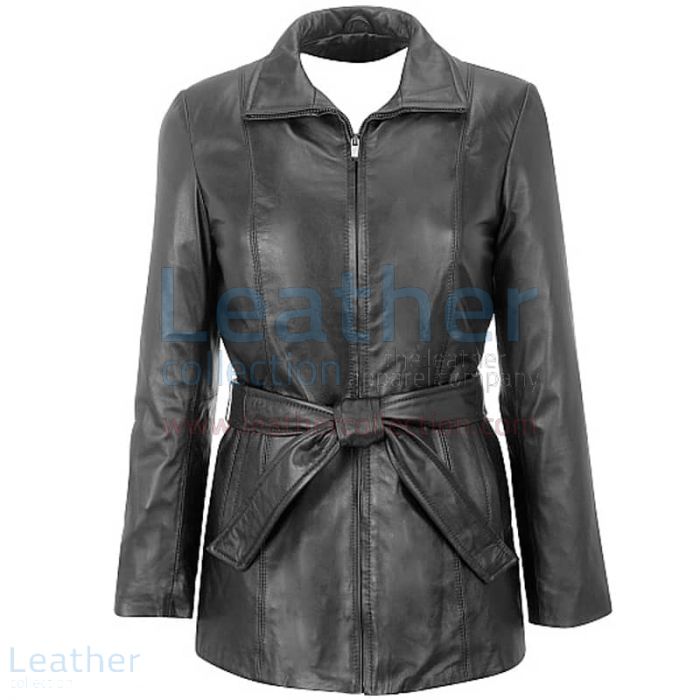 Pick up Lambskin Belted Hipster Coat for $299.00