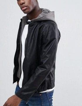 Jackets For Men – Mens Leather Jacket with Hood – Mens Fashion Hooded Jackets