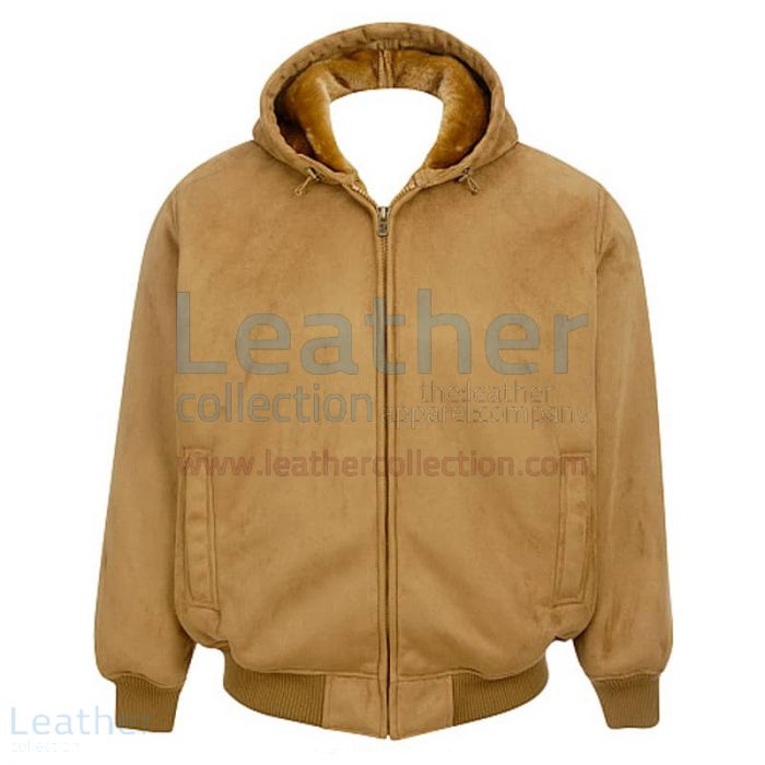 Get Now Leather Shearling Hooded Bomber for CA$379.90 in Canada
