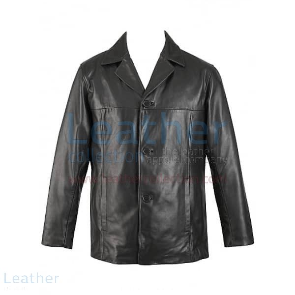 Mens 3 Button Leather Blazer | Shop Quality Leather Blazer