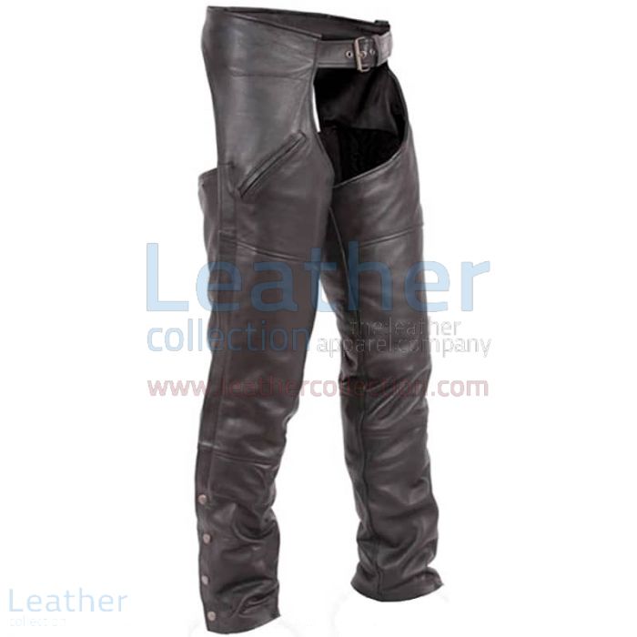 Shop for Premium Black Leather Motorbike Chaps for ¥15,232.00 in Japa