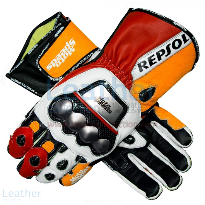 Kaufen! Repsol Leder Motorrad Handschuhe