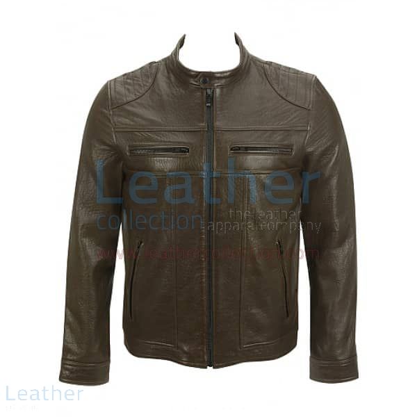 Pick it up Saddle Shoulder Antique Leather Jacket for CA$260.69 in Can
