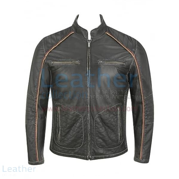 Customize Semi Motorbike Casual Leather Piping Jacket for SEK1,751.20