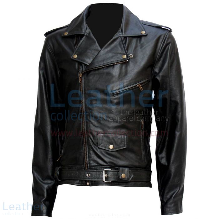 Pick Terminator ” Arnold ” Biker Leather Jacket for $360.00