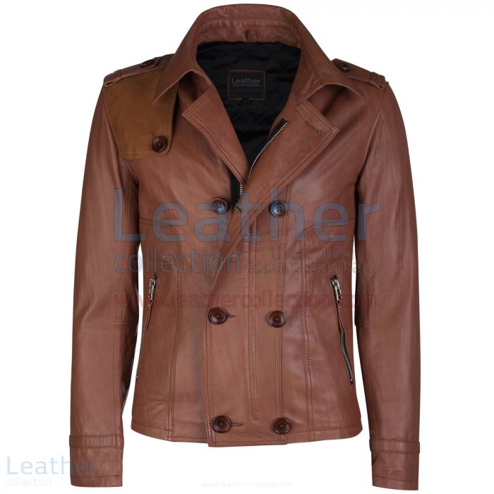 Pick up Online Unique Brown Leather Jacket for $460.00