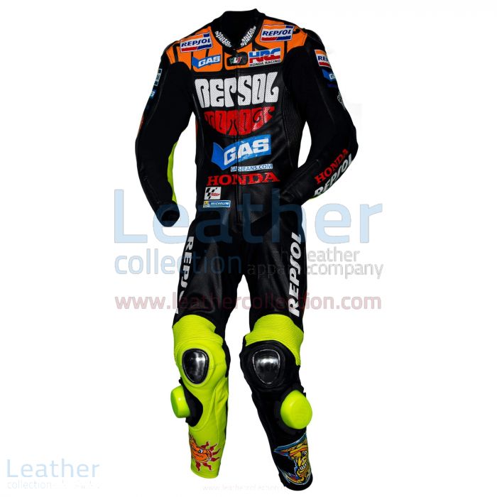Valentino Rossi Motociclismo Repsol Honda Anzug Schwarz