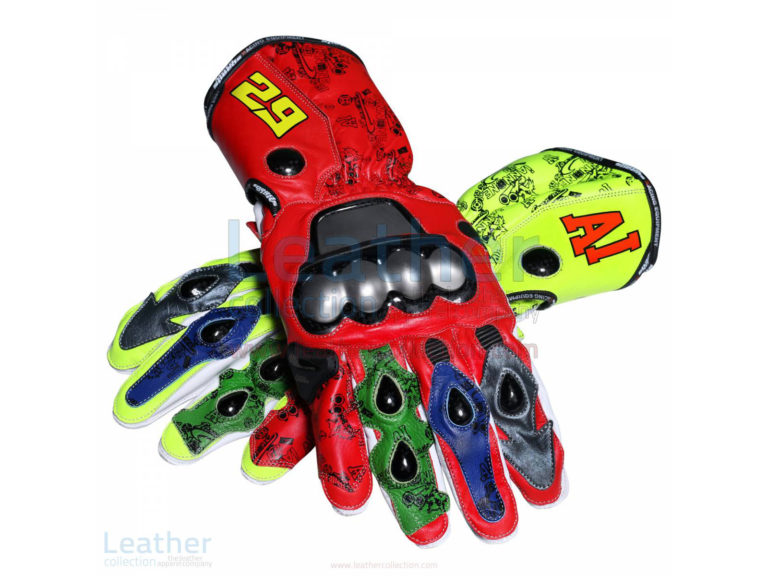 Andrea Iannone 2013 Leather Motorbike Gloves