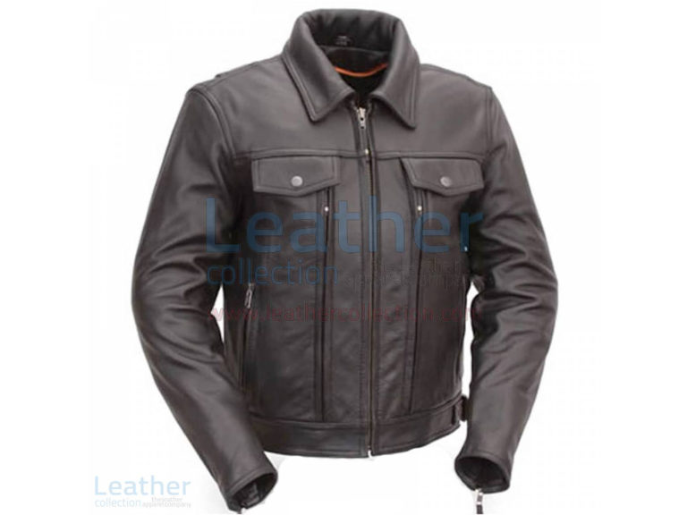 Cruiser Motorcycle Jacket with Dual Utility Pockets