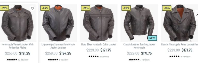 Leather motorcycle jackets for men