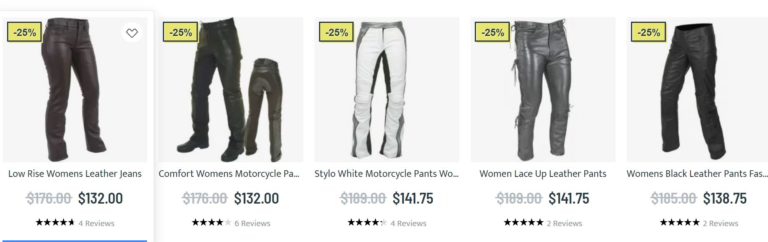 Leather Jeans Womens