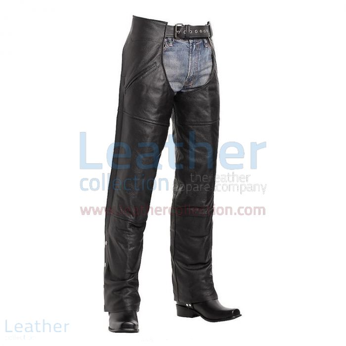 Leather riding chaps