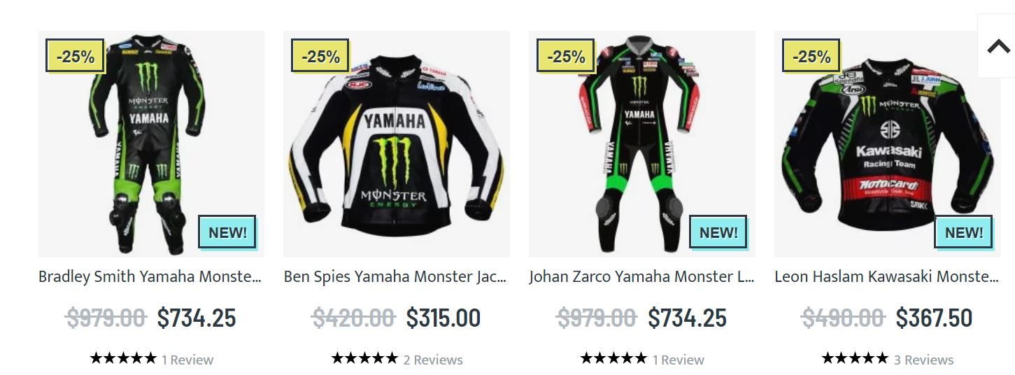 Yamaha monster energy clothing