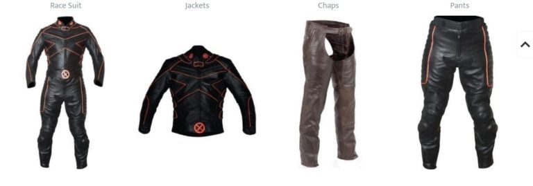 Leather motorcycle clothing