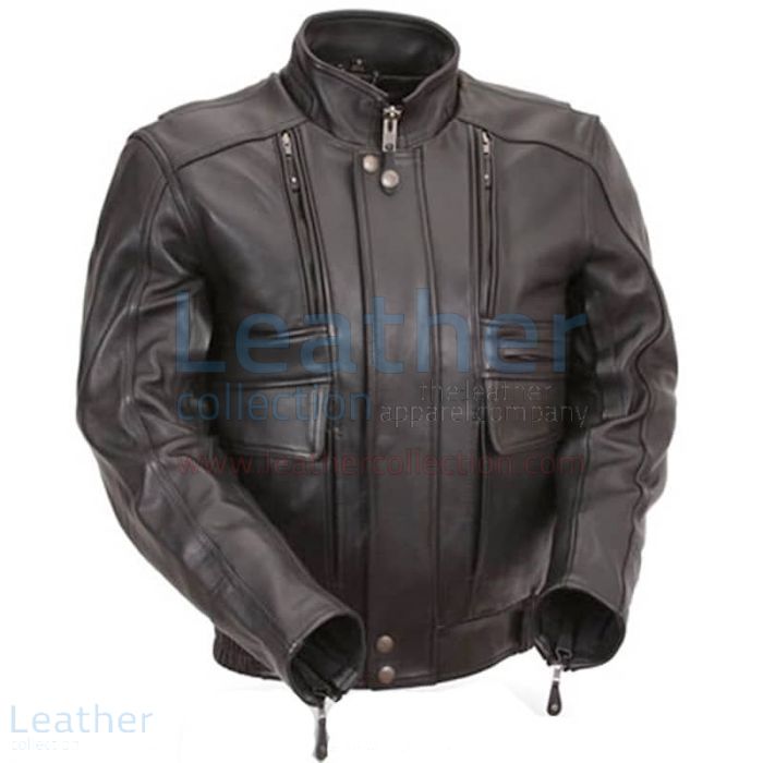 Stretch leather jacket