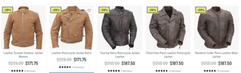 Motorcycle leather jackets for men