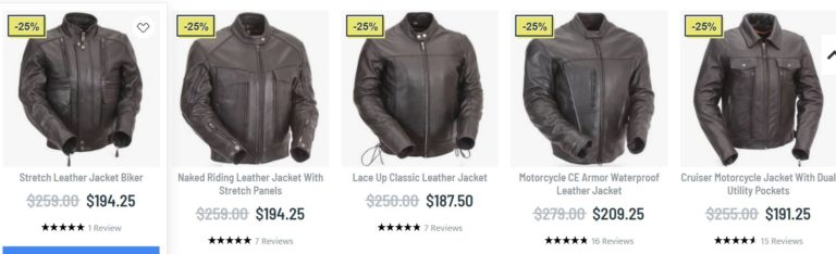 Mens leather bikers jacket