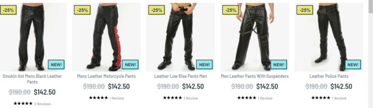 mens leather pants